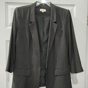 Loft Womens Dark Green Open Front Blazer Size 10
